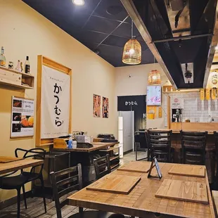 Inside has bar seating too.