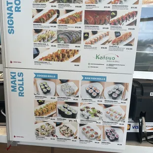 Menu as of April 12, 2021