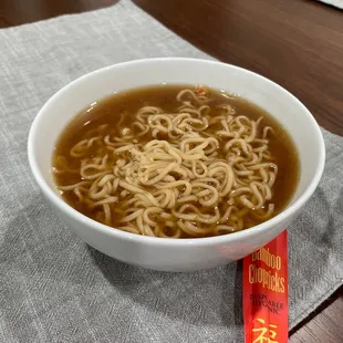 Packaged dorm room Ramen Soup