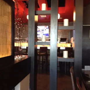 The sushi bar seen from our table