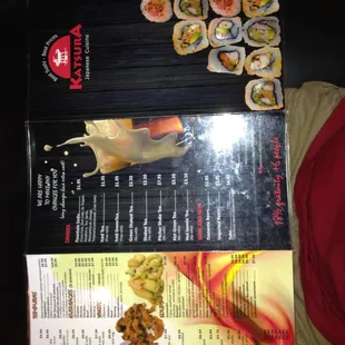 Other side of the menu