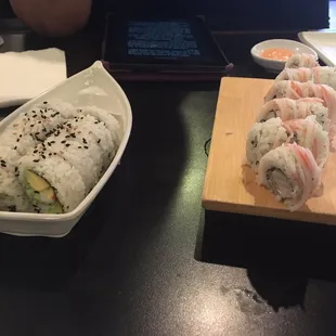 The "favorite roll" and the "California roll"
