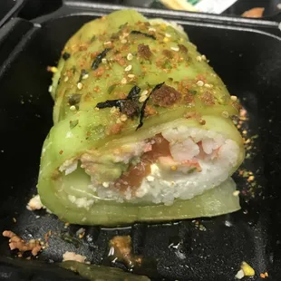 This place is terrible we have been there before and it's been excellent till this time the rice was over cooked and the cucumber was brown