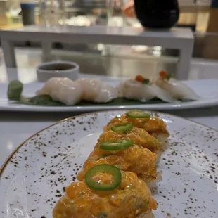 Gorgeous presentation at sushi bar