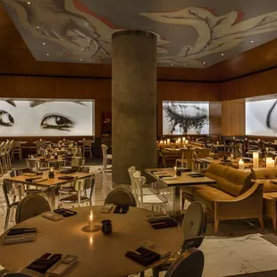 the dining area of the restaurant