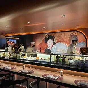 the interior of a restaurant