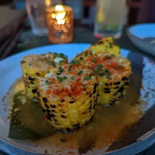 Corn. I'd think Katsuya would serve it off the cob. Very not classy eating this at this beautiful restaurant.