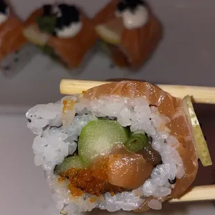 Salmon lemon roll