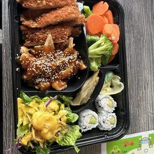 #5 Chick Teri Chick Katsu but with vegetables instead of rice.  This is the bento size.