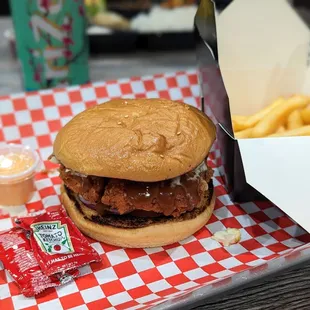 Chicken Katsu Deluxe Sandwich + side of fries