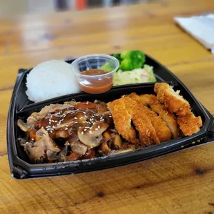 #5 - Chicken Teri &amp; Katsu Combo w/ Mushrooms