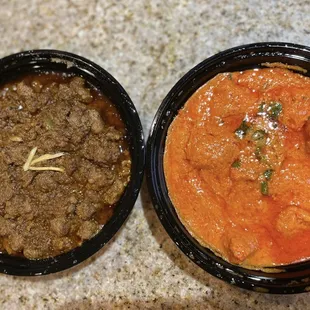 TAWA keema fry with chicken makhni