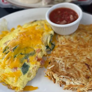 Spinach omelette with cheese