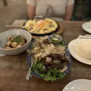 Shaking Beef(Bo Luk Lak), Snails, &amp; Banh Bot Chien