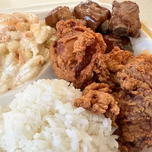 Dad&apos;s lunch yesterday was one of the specials spare ribs and ginger chicken