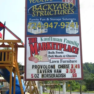 a sign for the store