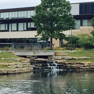 Waterfall at lake.  10/01/2016