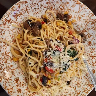 Wild Mushroom and Vegetable Linguine