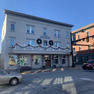 Outside from across the street