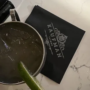 Moscow mule at the bar