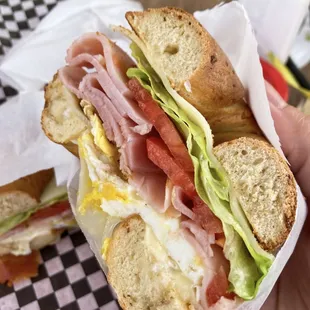 Delicious bagel sandwiches!