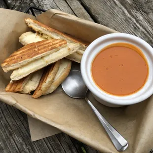 Grilled cheese and tomato soup special