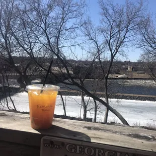 Watching the fox river roll on by.