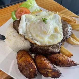 bistec a lo pobre