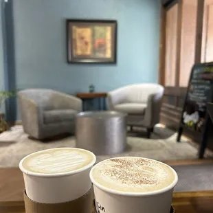 Winter Mint White Mocha, Cinnamon roll latte