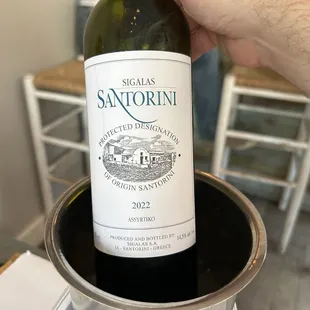 Santorini Sigalas white wine