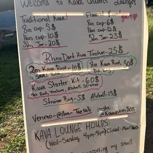 Here is her menu! Go support local business women!