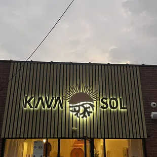 the front of the store