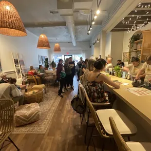 people sitting at the bar