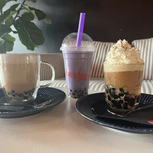Have a bubble tea or add boba to your latte or chais.
