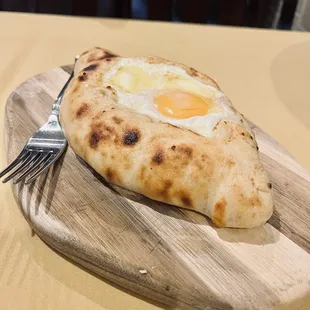 Hot Appetizer Adjaruli with egg on top