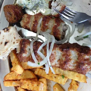 Chicken kebab is soft