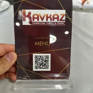 Digital menu.