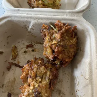 Veggie Pakora flavorful but much too oily