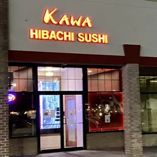 Front entrance to Kawa restaurant