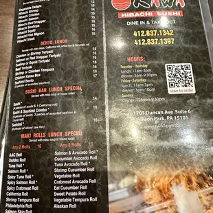 2024 menu of lunches