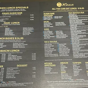 New lunch menu 09/2024