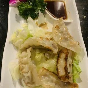 Pork Gyoza.  Pre-packaged, not home made, but good.