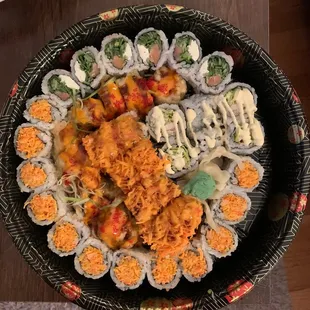 Sushi take out platter