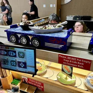 The semi trucks delivering desserts to our table!