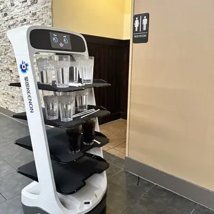 The robot delivering drinks