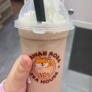Choconut Smoothie with Boba