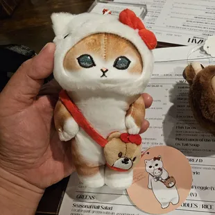 Cute keychains in the store.