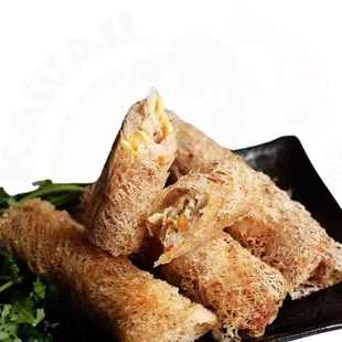 Shrimp net egg rolls