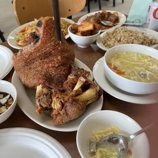 Crispy Pata and everything we ordered in addition