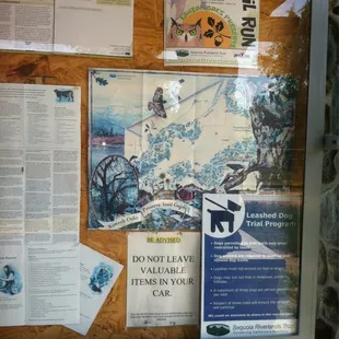 Bulletin board up front lets you know about upcoming events &amp; yes it's cool to bring the dogs